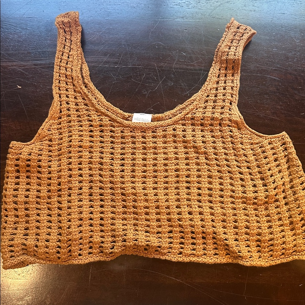 Wild Fable Tan Crochet Top